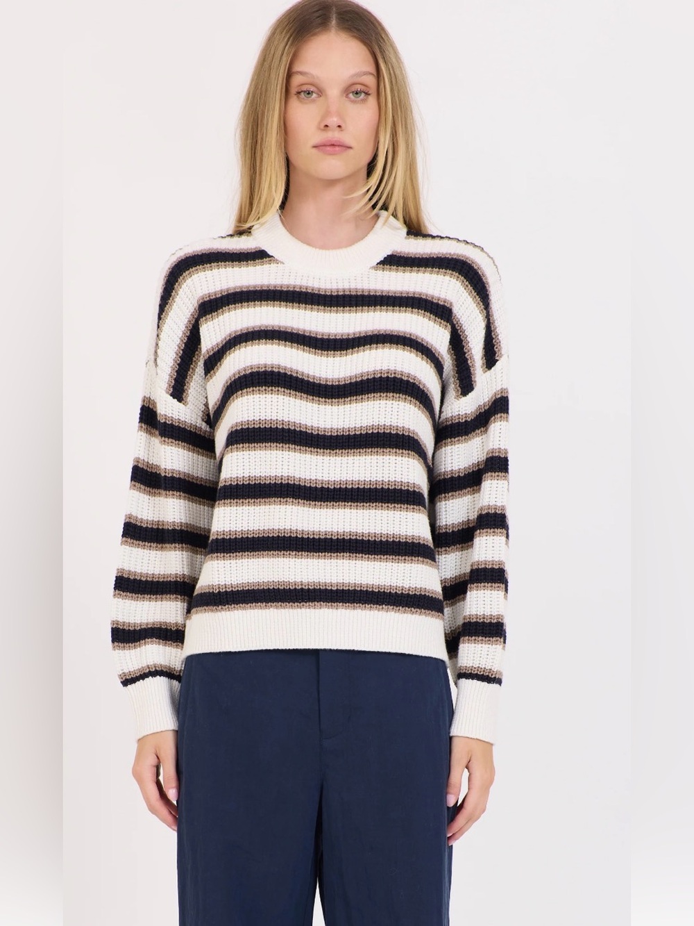 One Grey Day Crete Sweater, Cotton & Silk Small but Very Oversized